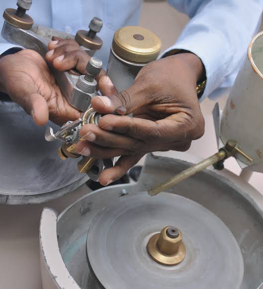 Watch the intricate gem cutting process up close.